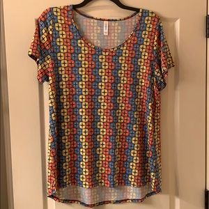 LulaRoe Classic T XL Red Yellow Blue Black BNWT